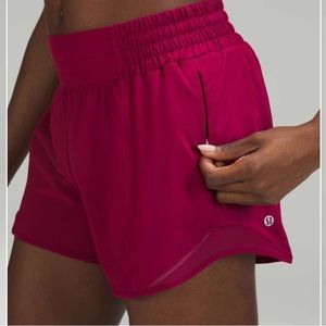 Lululemon Hotty Hot High-Rise Lined Short 4" Pomegranate 6